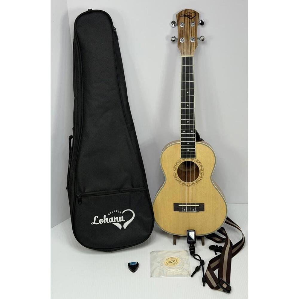 Lohanu LU-SZ-T Tenor Ukulele Bundle with Bag Tuner Strap and Aquila Strings